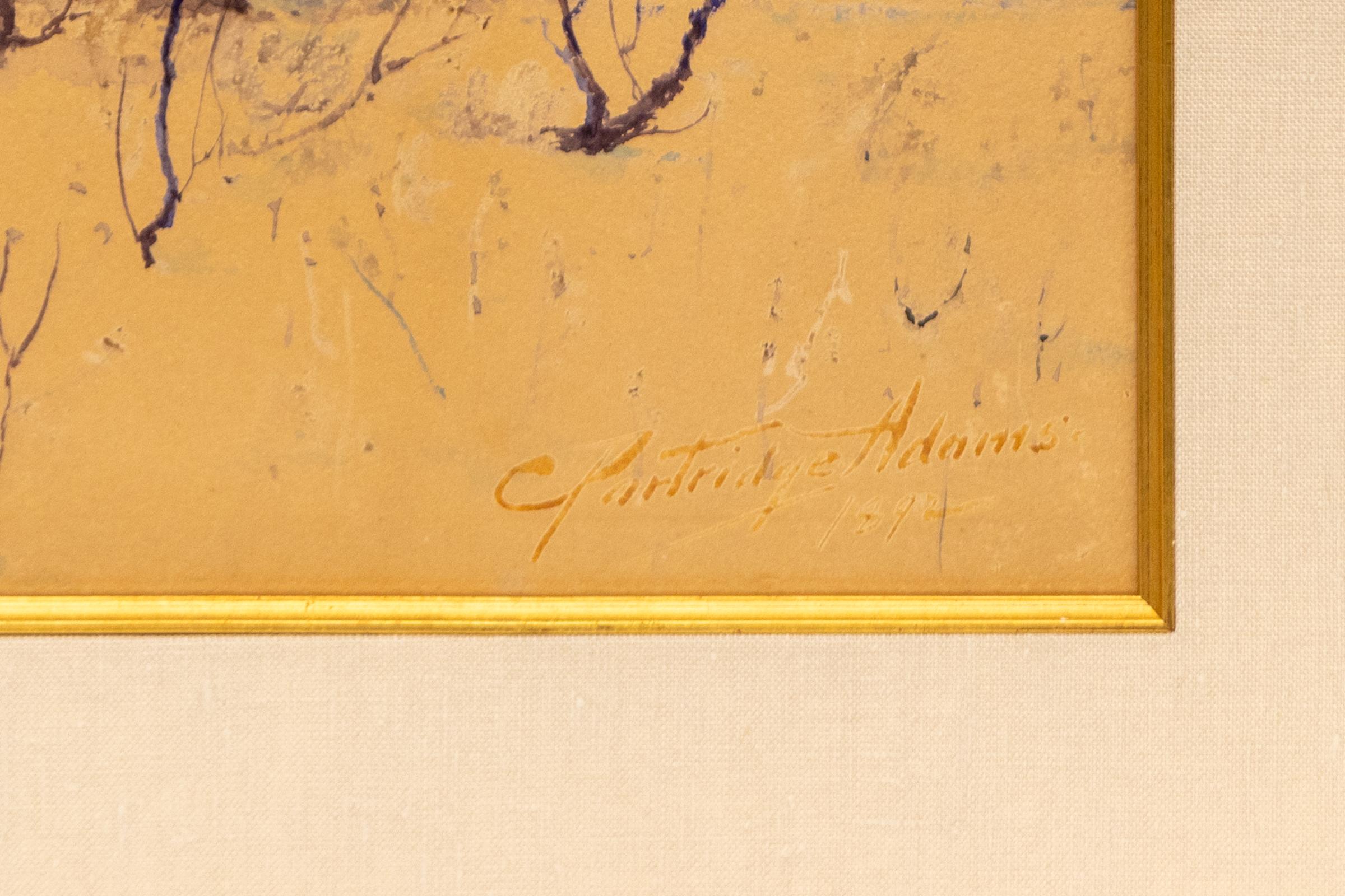 Dieses Originalaquarell aus dem frühen 20. Jahrhundert stammt von Charles Partridge Adams (1858-1942), einem berühmten amerikanischen Künstler, der für seine außergewöhnlichen Darstellungen der Landschaft Colorados und der Rocky Mountains bekannt