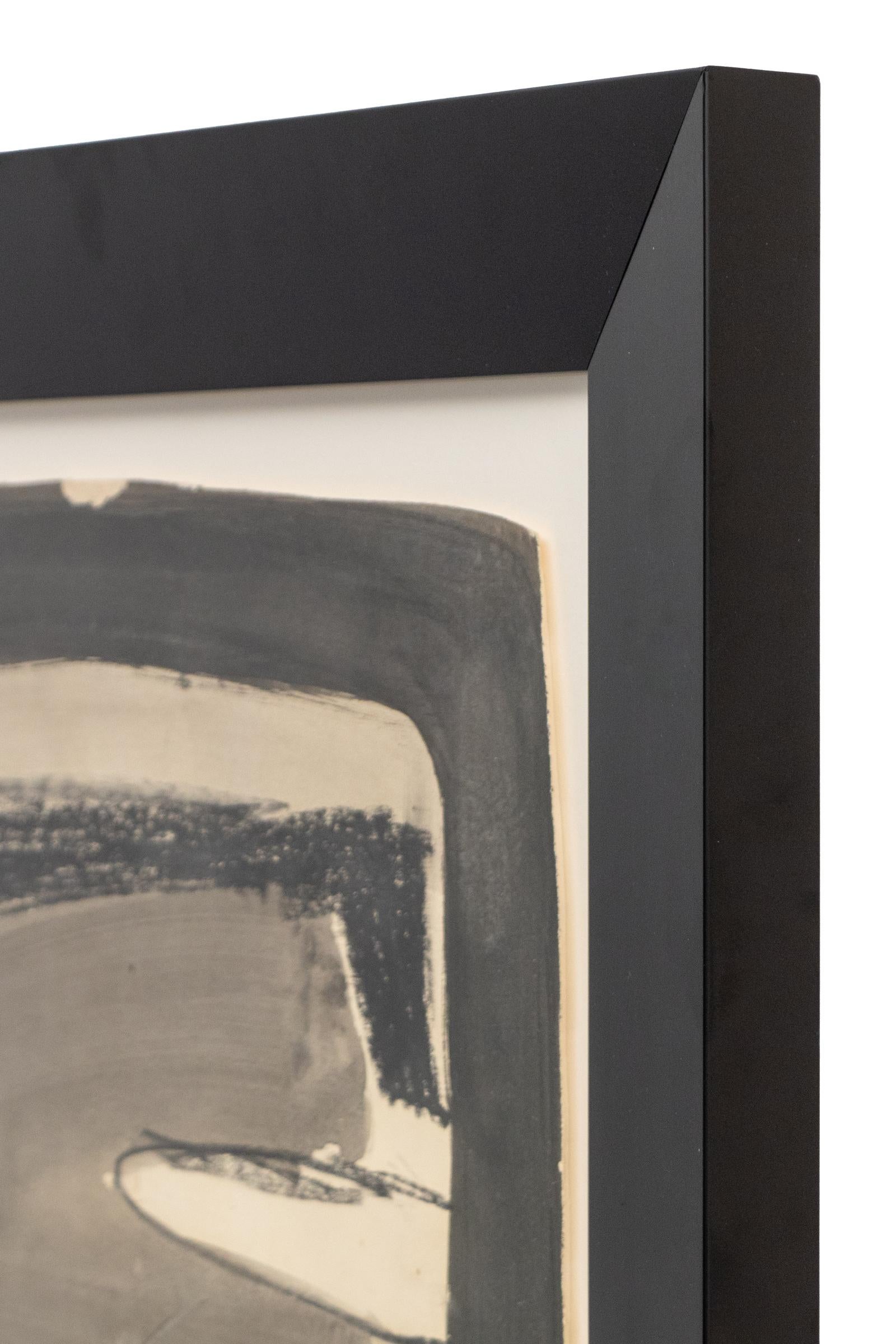 Mid-Century Modern Abstract Sailboat Art – Mixed Media Charcoal & Ink Drawing 3