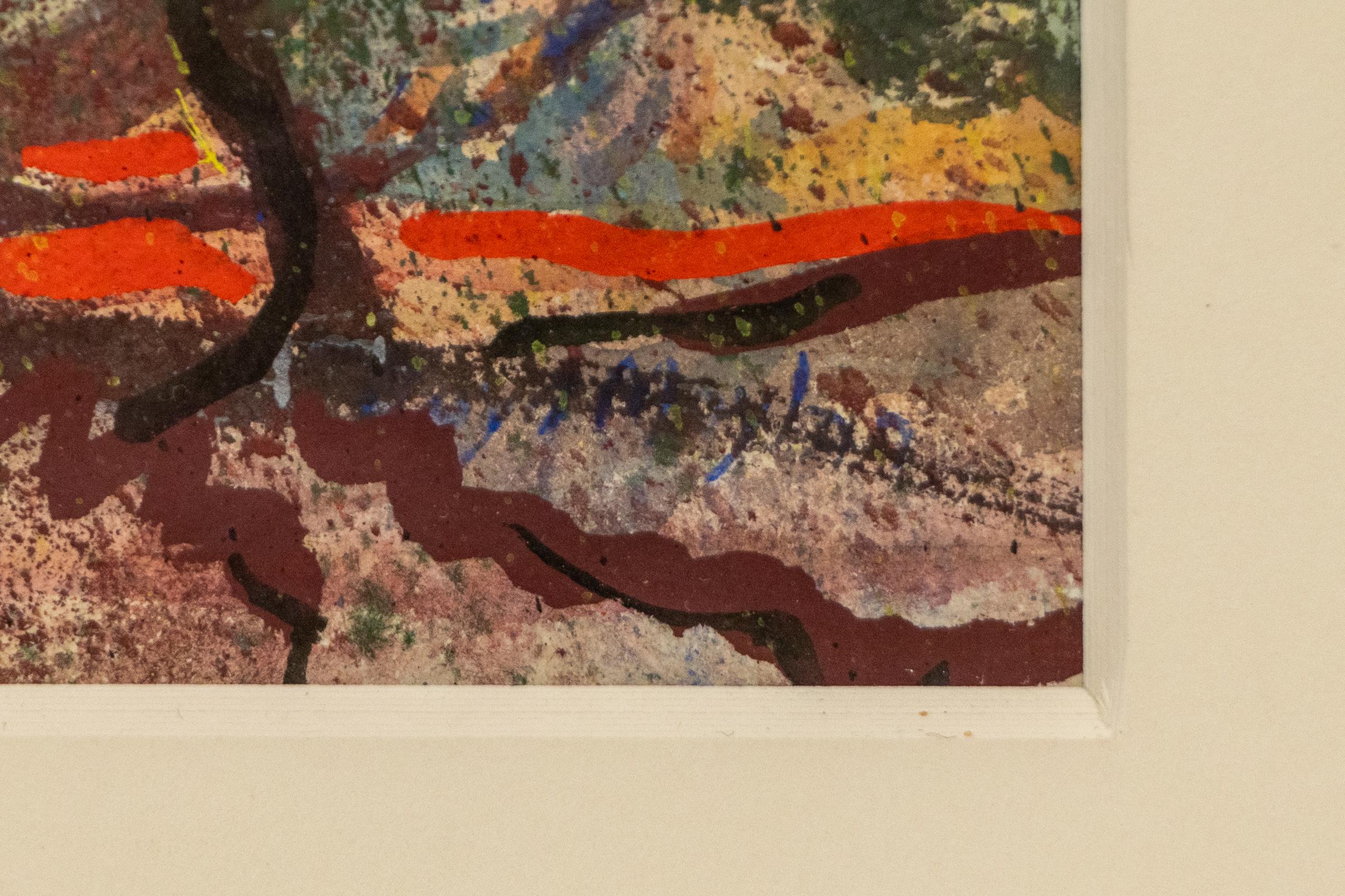 1930s WPA Era Watercolor Painting of Horses in a Southwest Landscape - American Modern Art by Lloyd Moylan