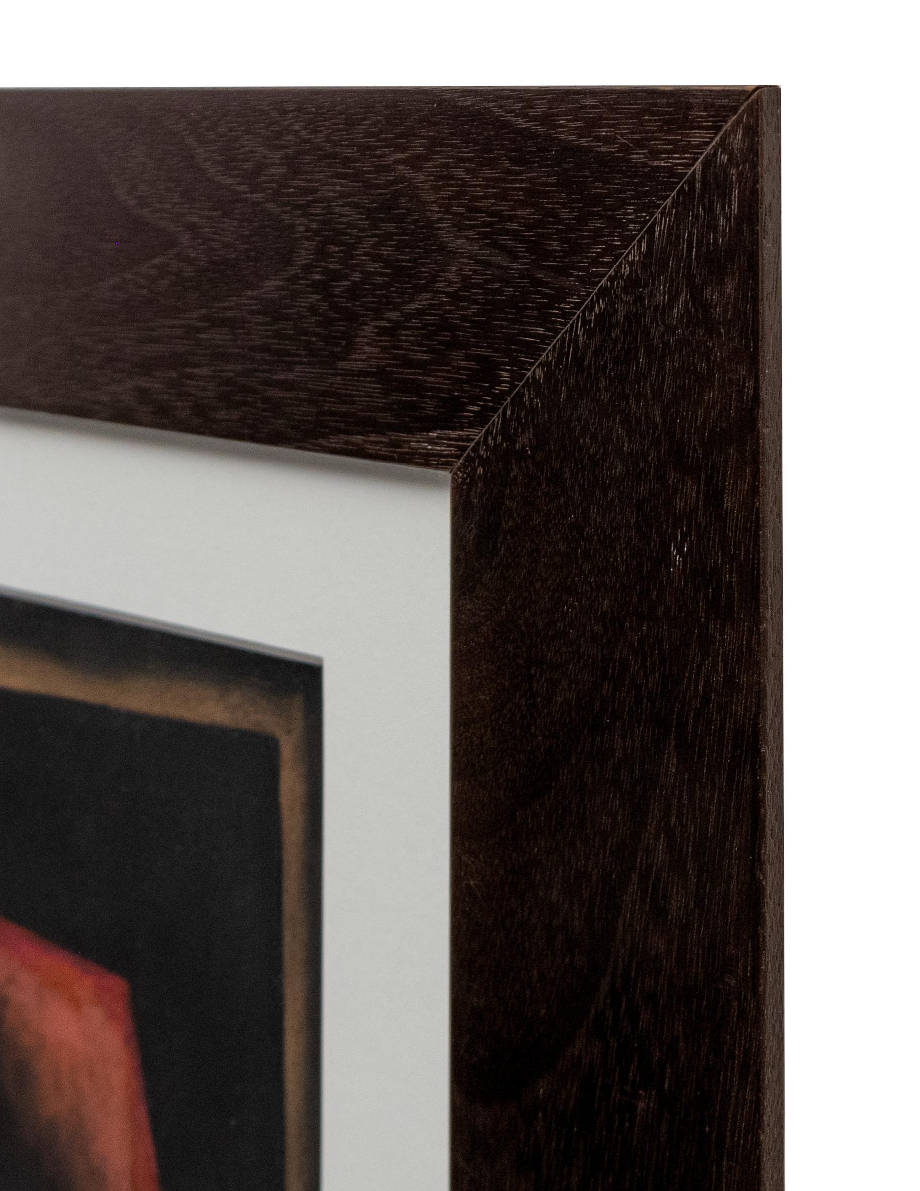 Sushe Felix “Elk Being” 1994 Turquoise and Red Original Pastel Painting For Sale 4