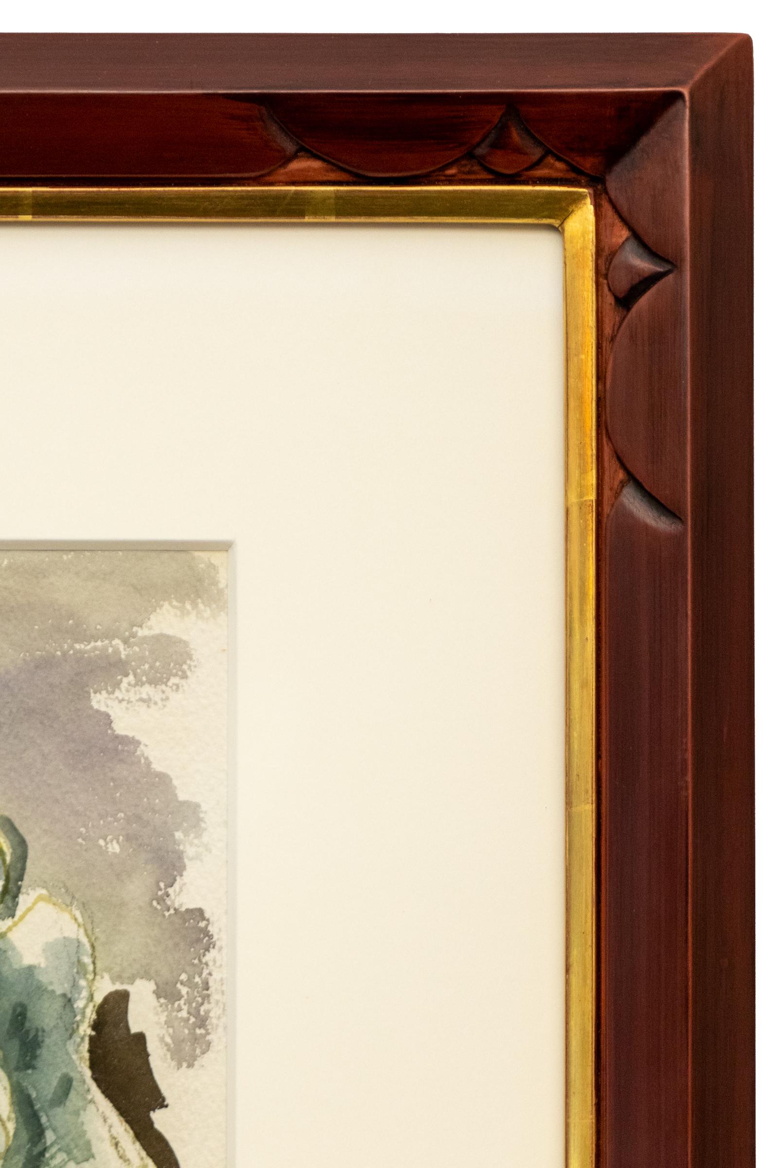Datura Stramonium, 20th Century Still Life Watercolor with Flowers in a Vase For Sale 1