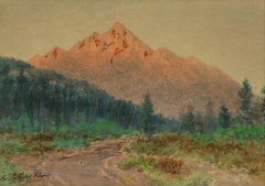 Charles Partridge Adams Paysage de la route des montagnes Rocheuses Aquarelle, c.C. 1890