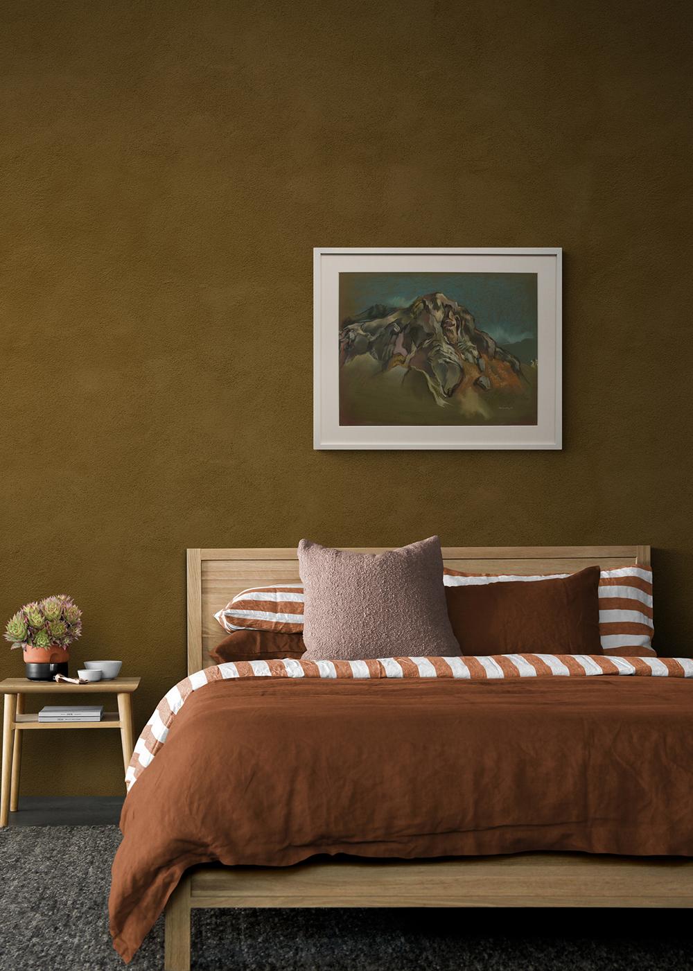 The Cliff, Abstrakte Landschaft von Colorado, 1940er Jahre, amerikanische modernistische pastellfarbene Zeichnung (Schwarz), Landscape Art, von Eric Bransby
