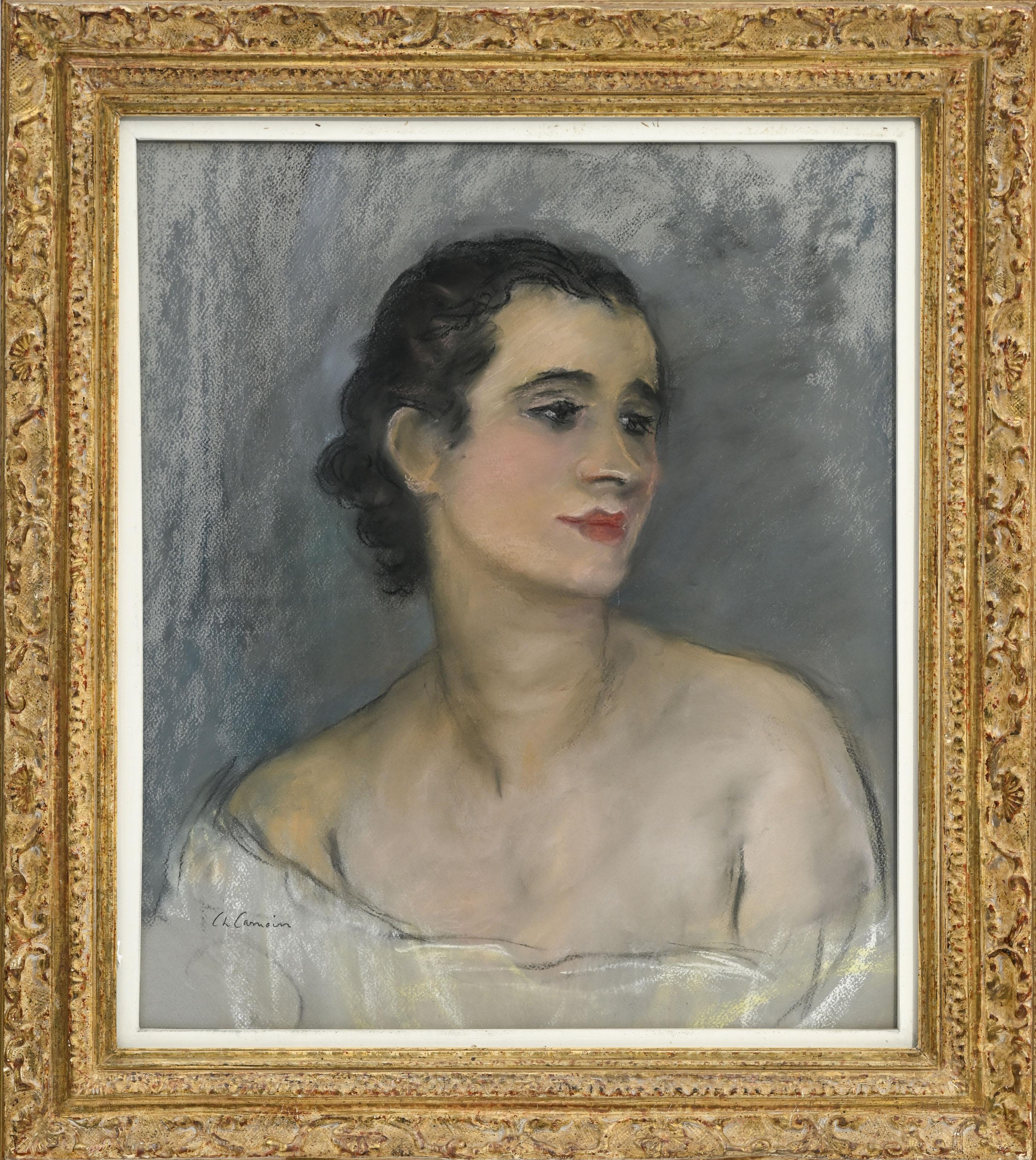 Portrait de femme - Moderne Art par Charles Camoin
