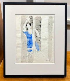 Femme à la robe bleue