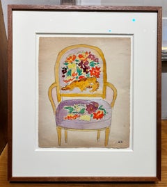 Antique Projet de tapisserie pour un salon 2