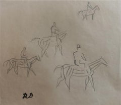 Jockeys sur leurs chevaux