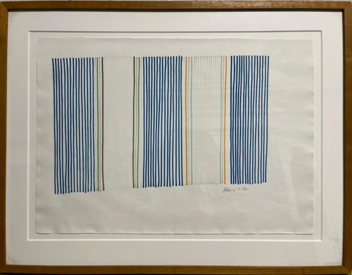 "Untitled" 20th century on paper signed and dated drawing