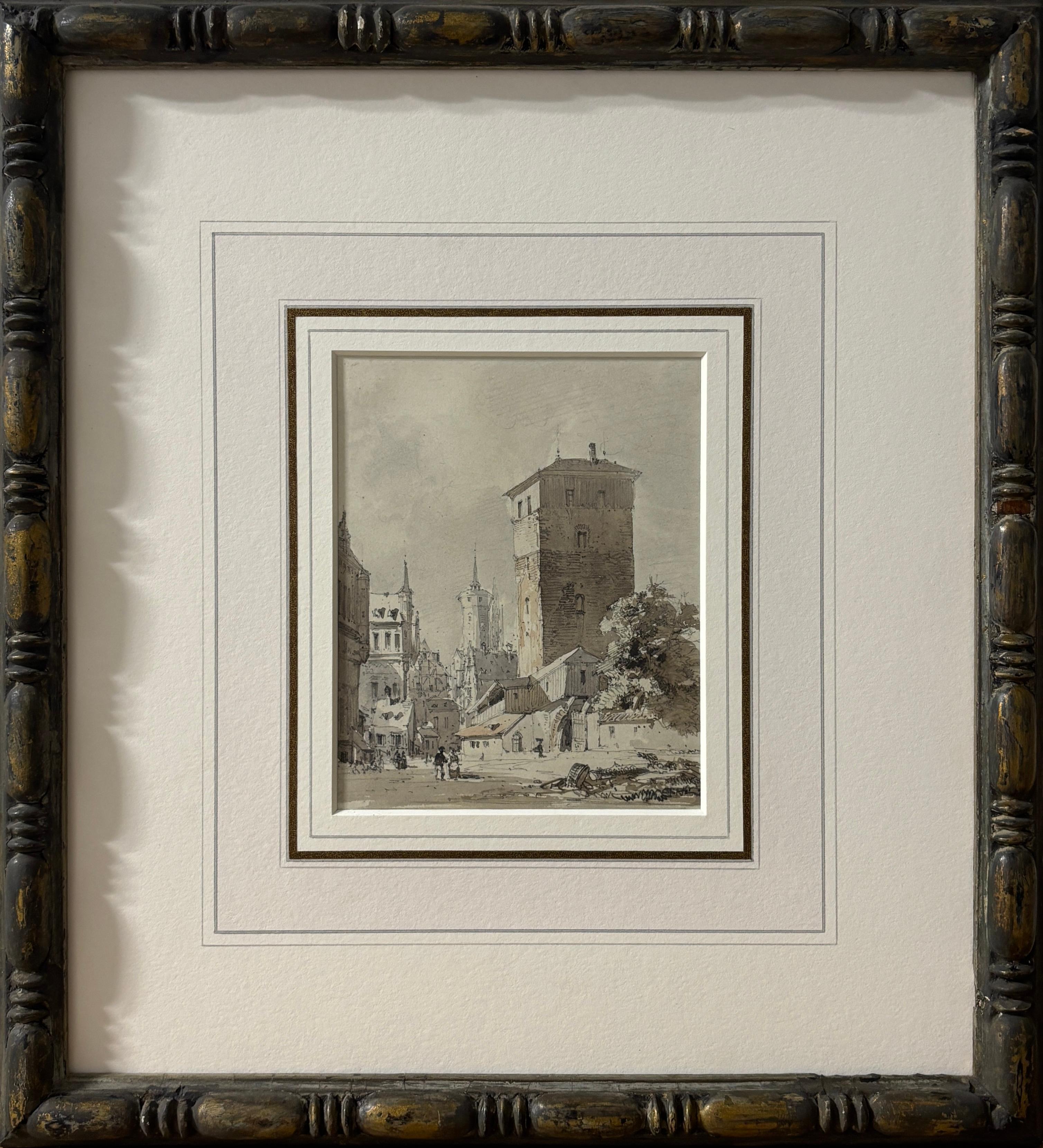 "A View of Nuremberg" 19th century English watercolor on paper