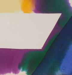 PHENOMENA Chinese Light Chalice 1989 Abstract Expressionist Watercolor, framed
