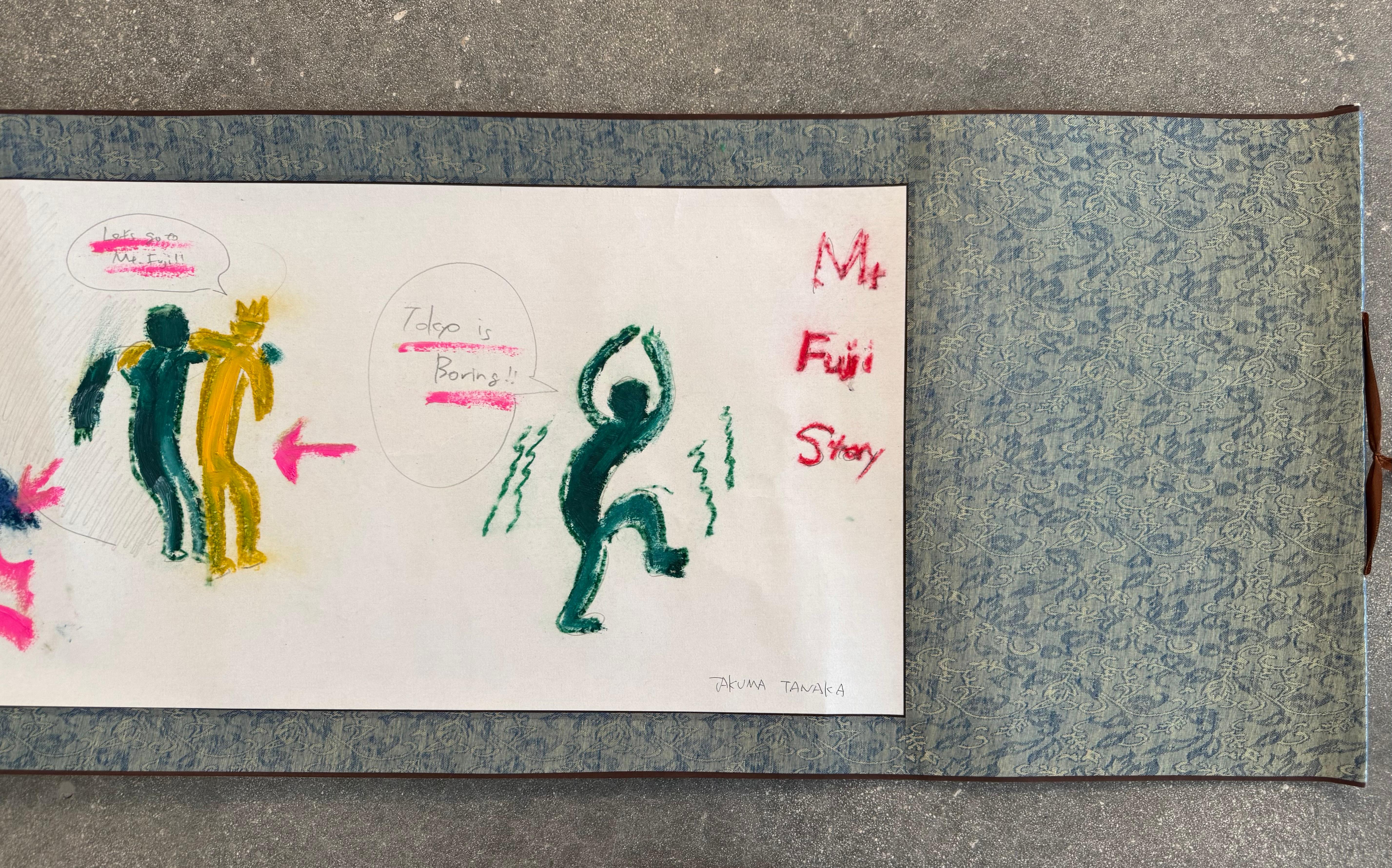 Measurements when open: 15 3/4 x 71 in. / 40 x 180.3 cm 

A makimono is a long, horizontal scroll made of paper or silk that is meant to be unrolled from right to left and viewed section by section. Unlike framed paintings or hanging scrolls