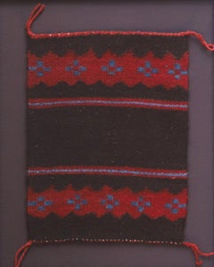 Black and Red Stripes with Blue Flowers