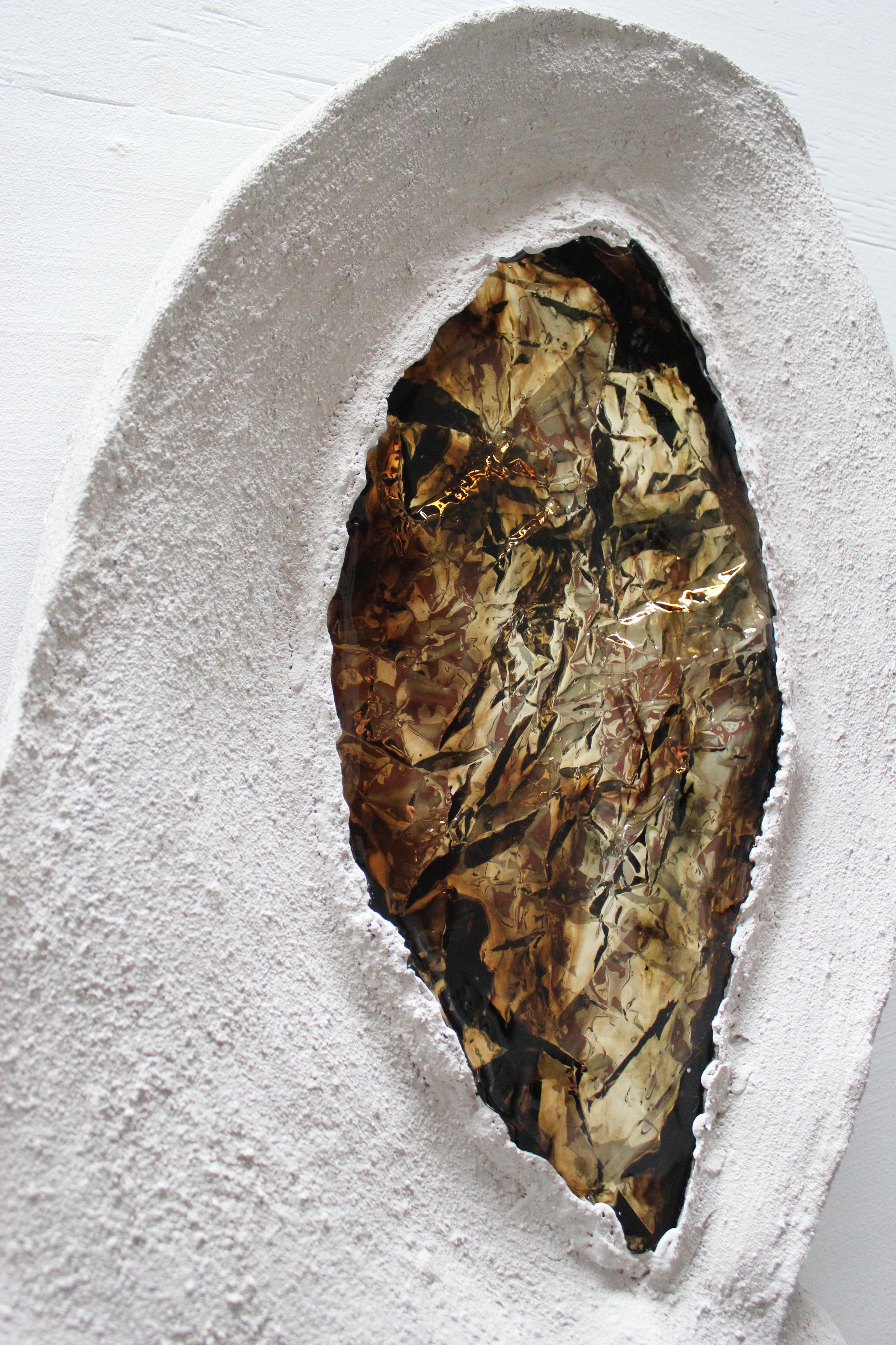 Trilogie (Braun), Abstract Sculpture, von Pleunie Buyink