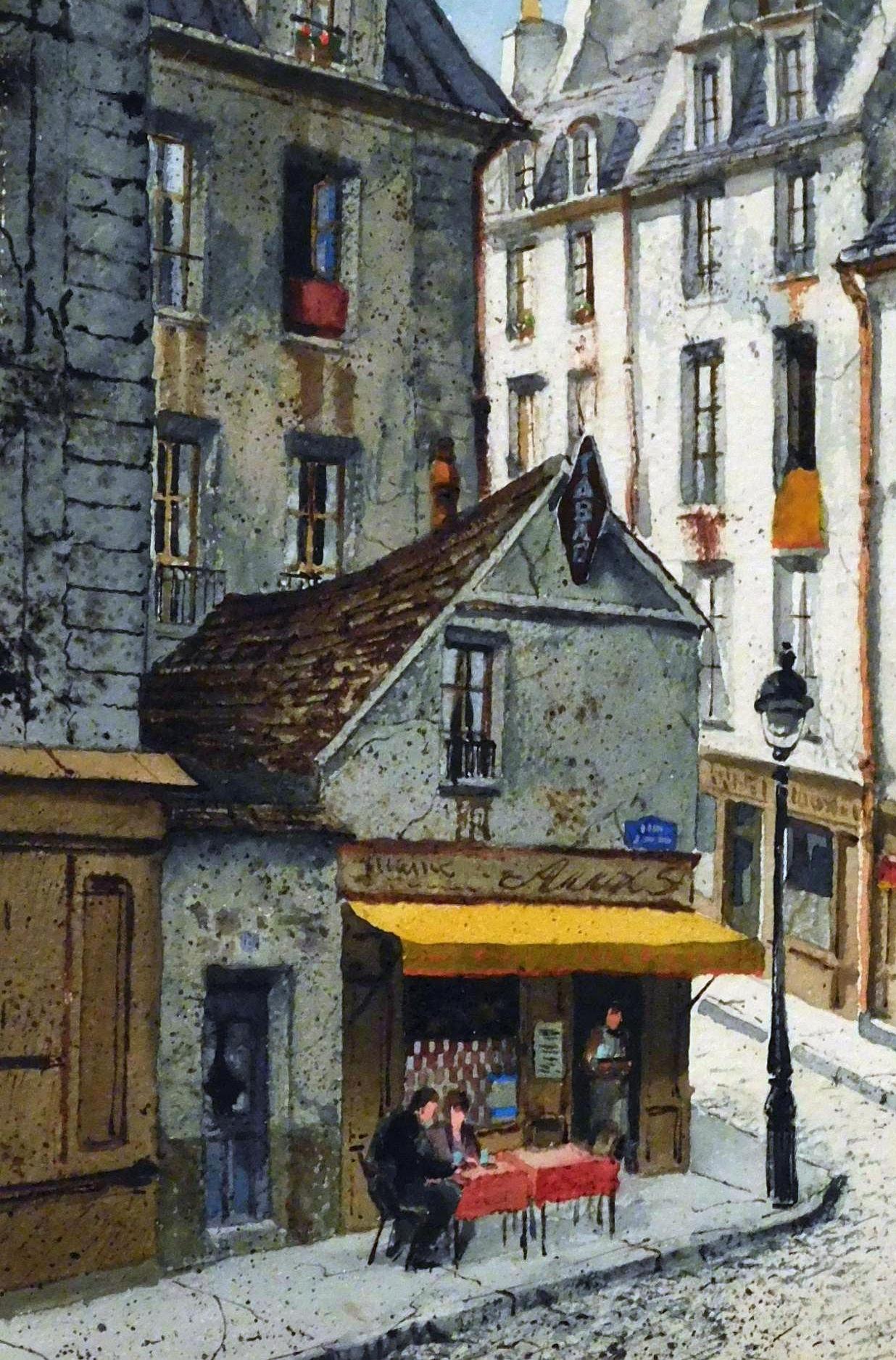 Henry Gasser Aquarelle Sujet français 