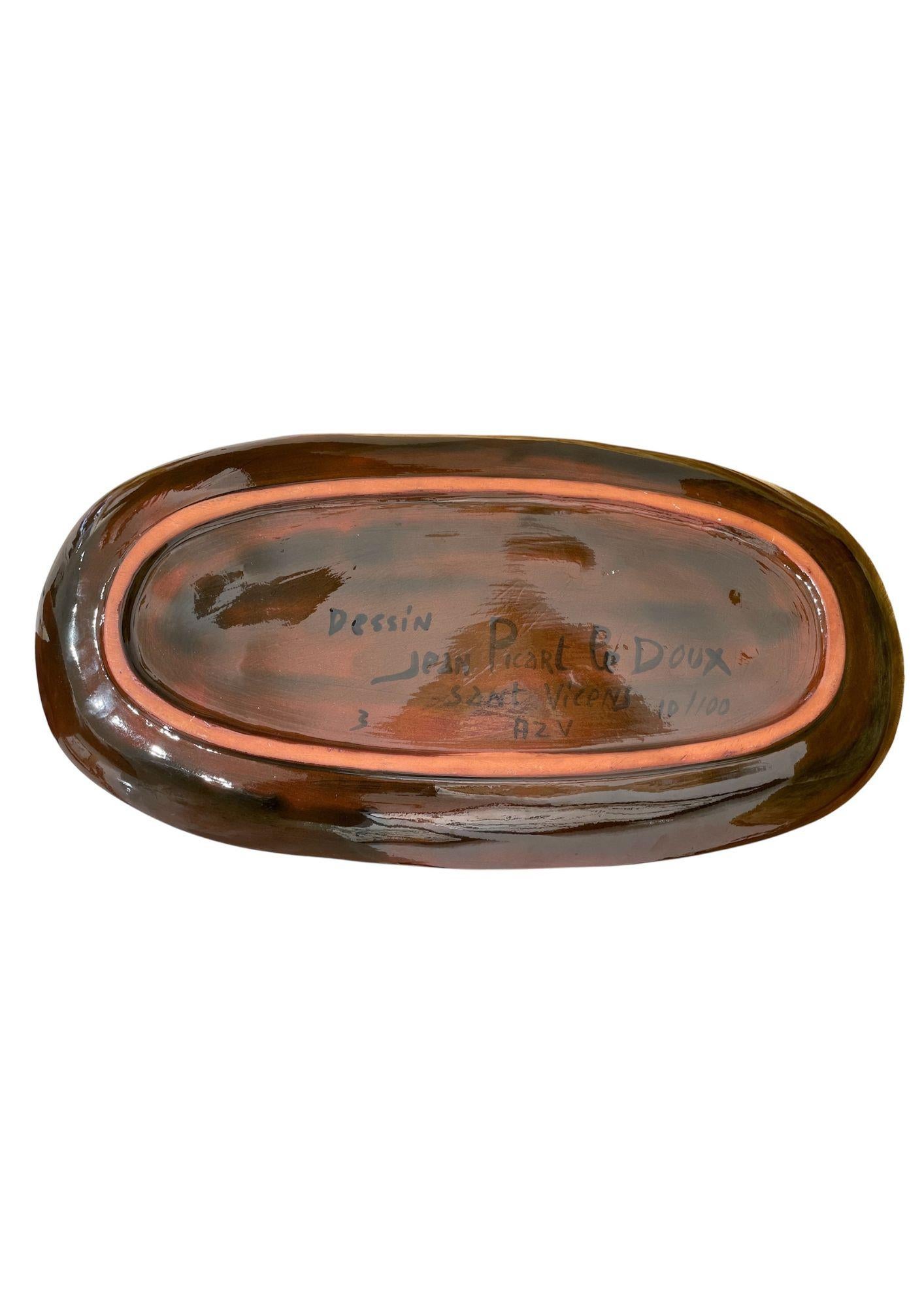 Sublime dish by French ceramist Jean Picart Le Doux Numbered 10/100
