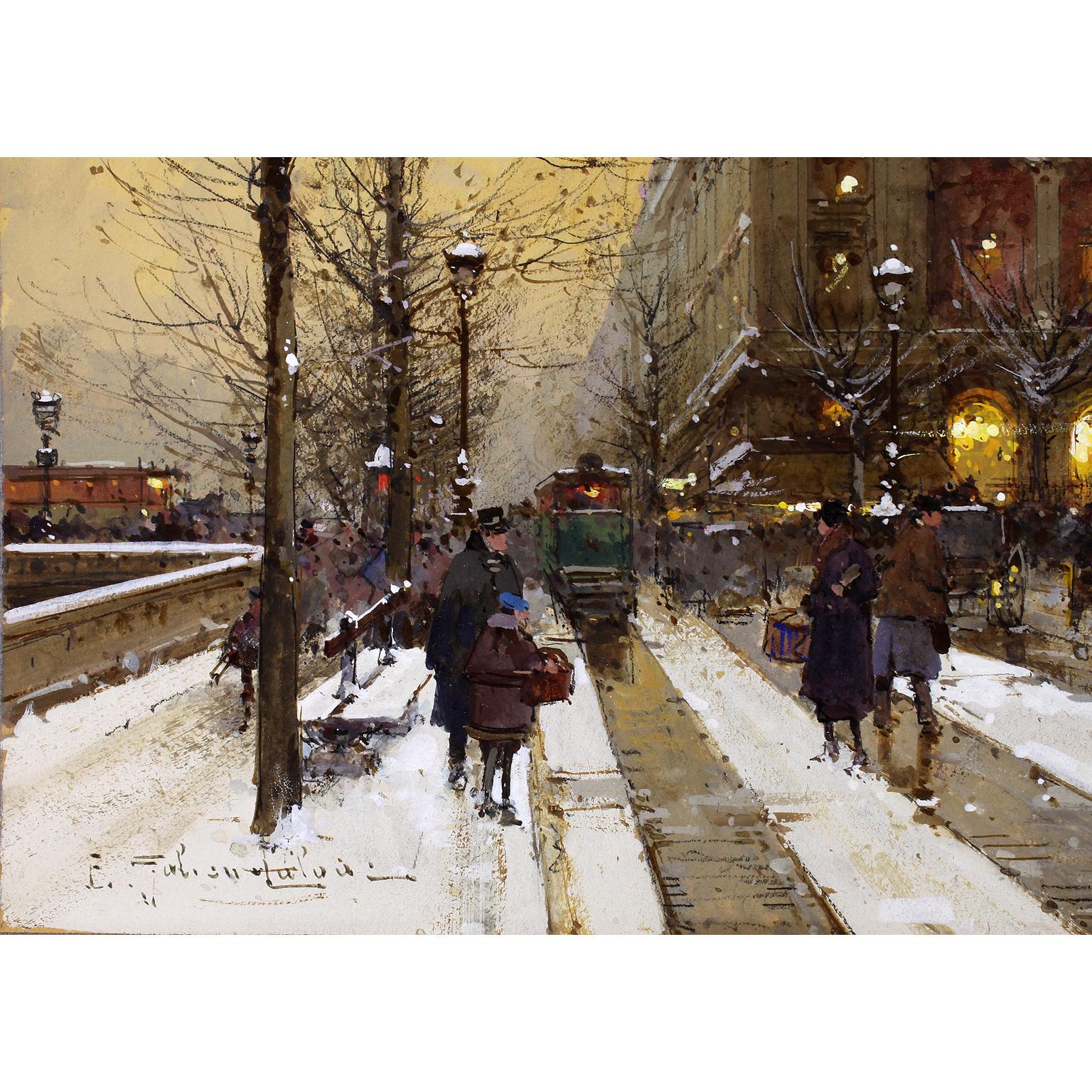 A Fine French 19th Century Parisian Watercolor & Gouache 