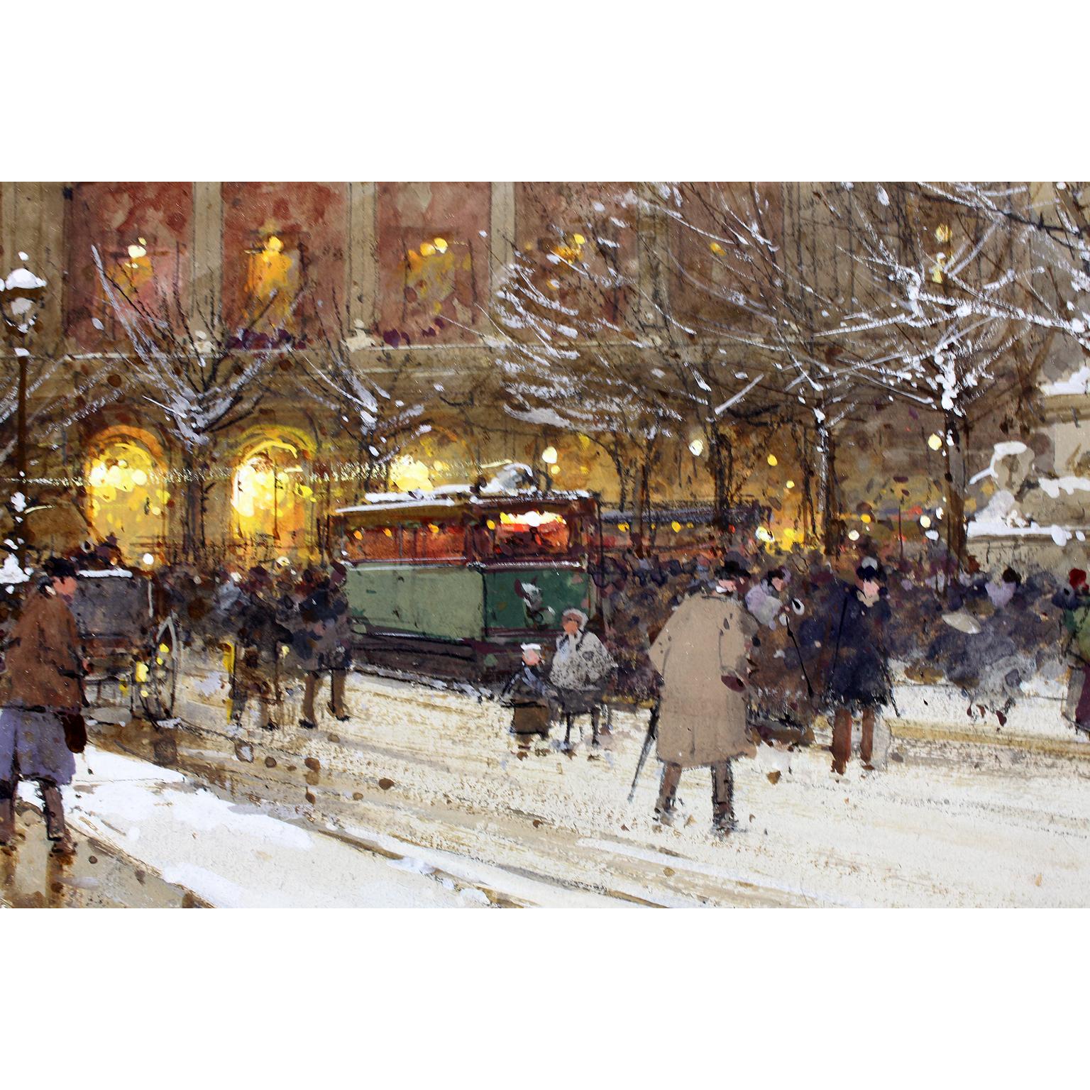 A Fine French 19th Century Parisian Watercolor & Gouache 
