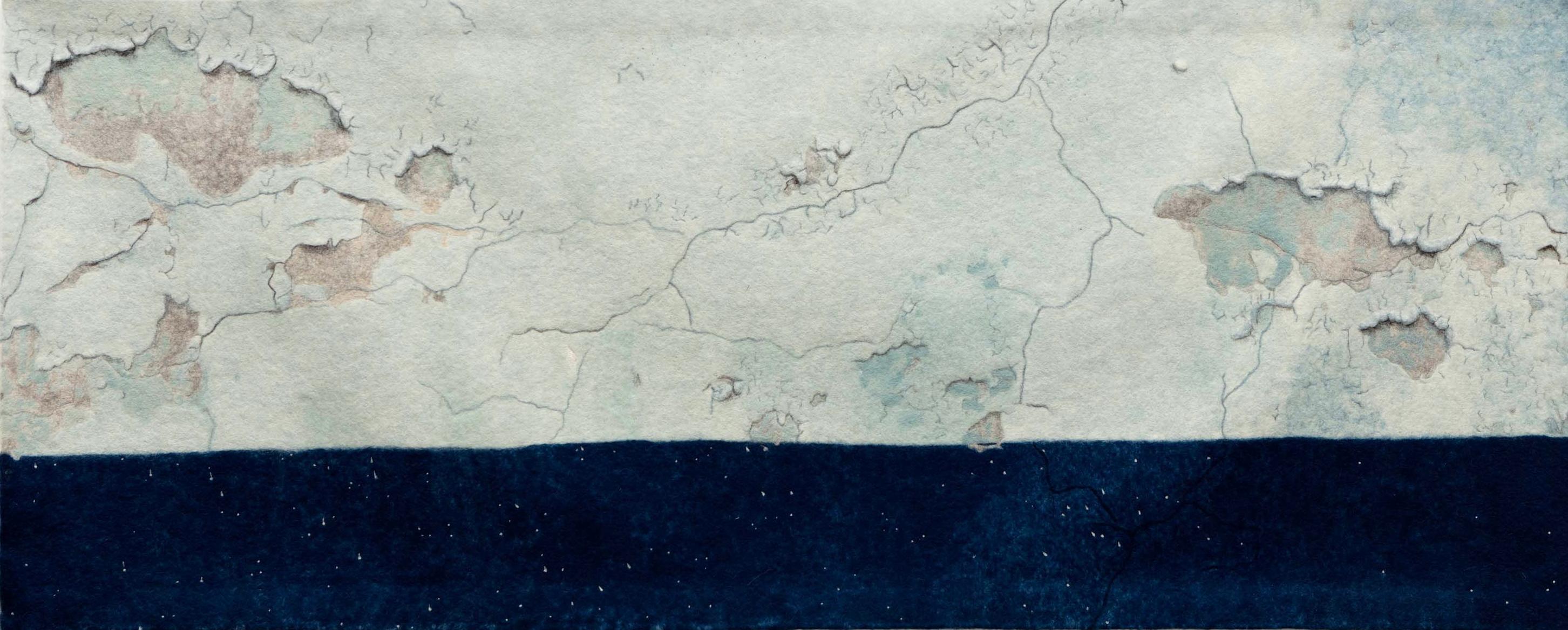 Trovare l'universo a Oaxaca, Blue Horizon - Art di Gary Goldberg 