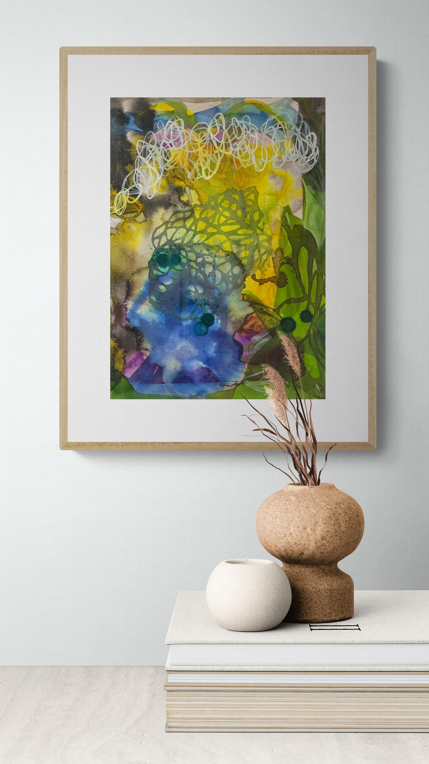 In der Natur (Grau), Abstract Drawing, von Paula Valenzuela