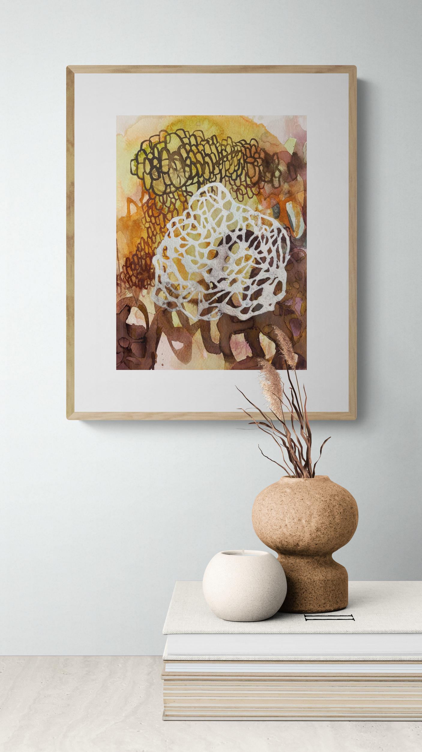 Cuore vivo - Painting Astratto di Paula Valenzuela