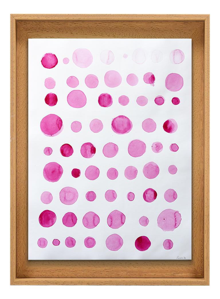 Pittura ad acquerello contemporanea. Pittura a olio, inchiostro e acquerello su carta di cotone - Art di Rubins J. Spaans