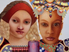 THE VISITATION - Contemporary Realism / Female Portrait / Jeweled Headdress