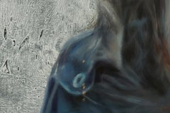 Their Own Language, Photorealism, Young Girl, Figurative, Hairstyle, Blue Jacket