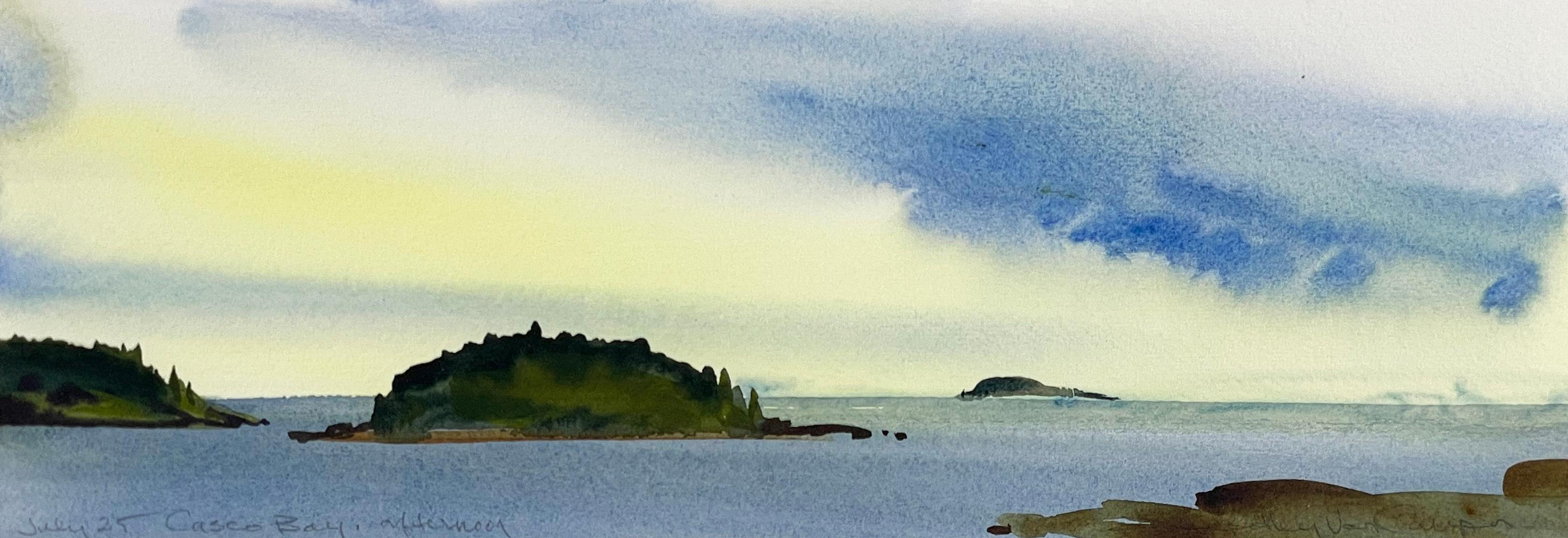 Susan Headley van Campen Landscape Art - July 25, Casco Bay