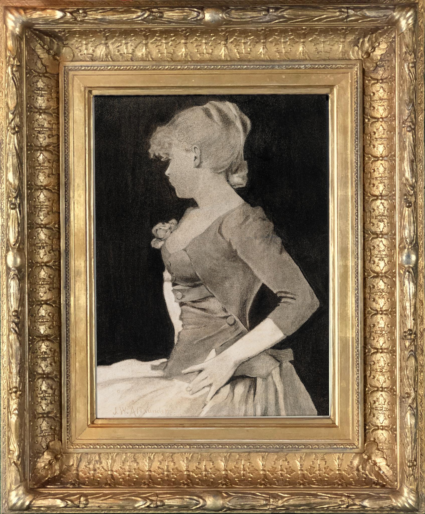 Silhouette d'une jeune fille - Art de John White Alexander