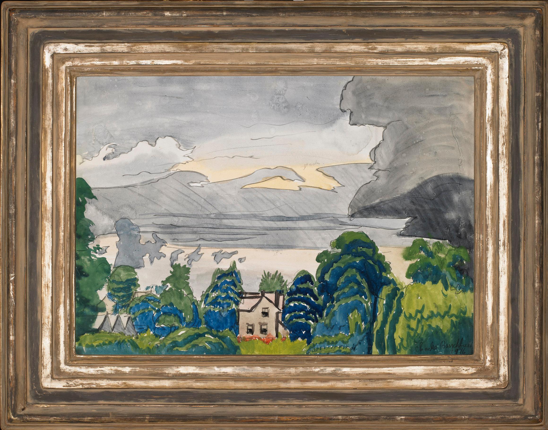 Lull im Sommerregen – Art von Charles Burchfield
