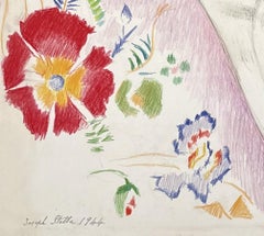 Woman with Floral Cloth Background (Portrait of Grace)