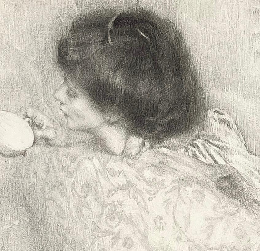 Reading Tea Leaves - Beige Portrait by Lilian Westcott Hale