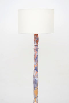 Atmosphere Standing Lamp - Contemporary, Hand Painted with Sky Scape, In Stock