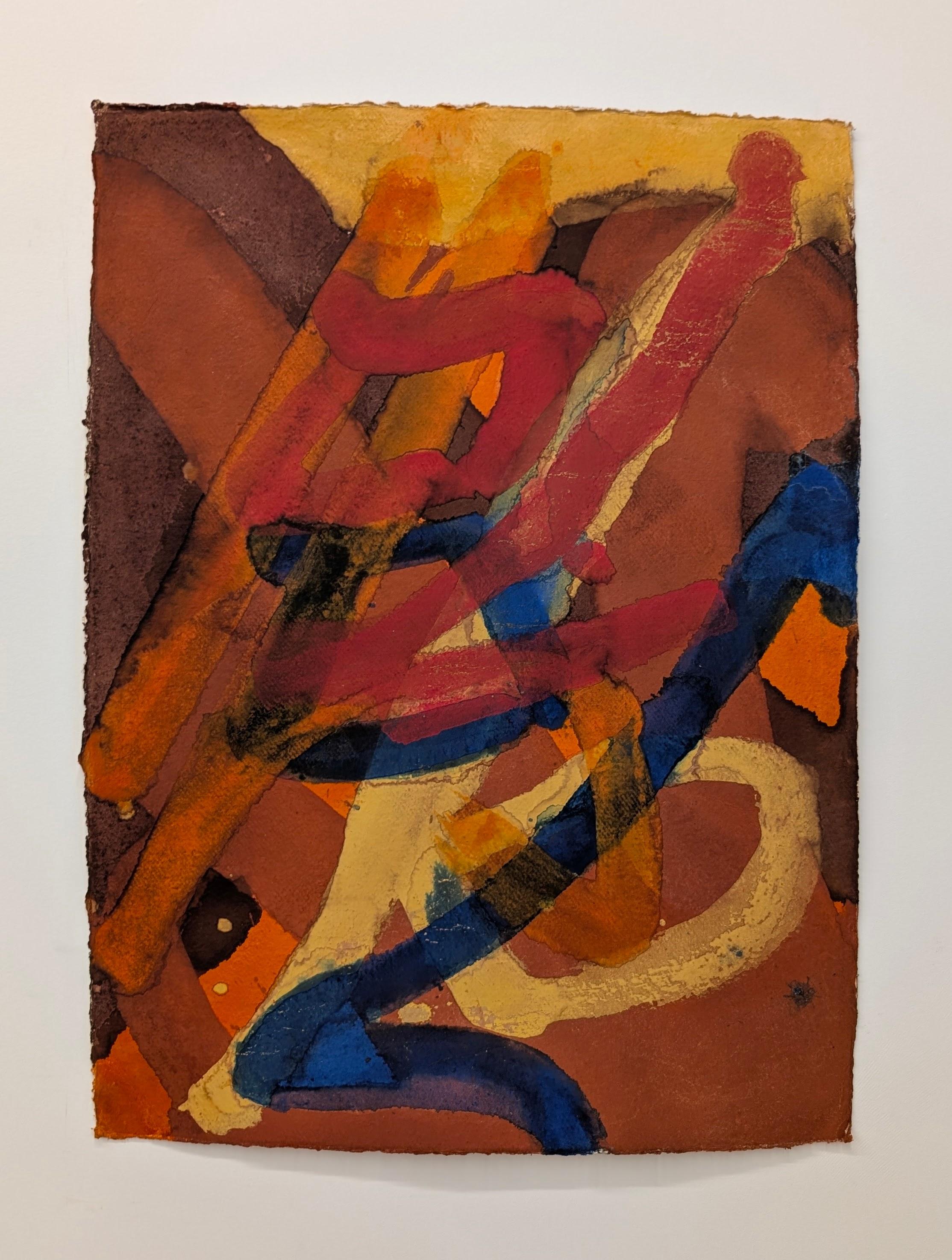 Bryan Mulvihill  Abstract Drawing - I-Shi, Stone, primordial particle a mouth under a cliff