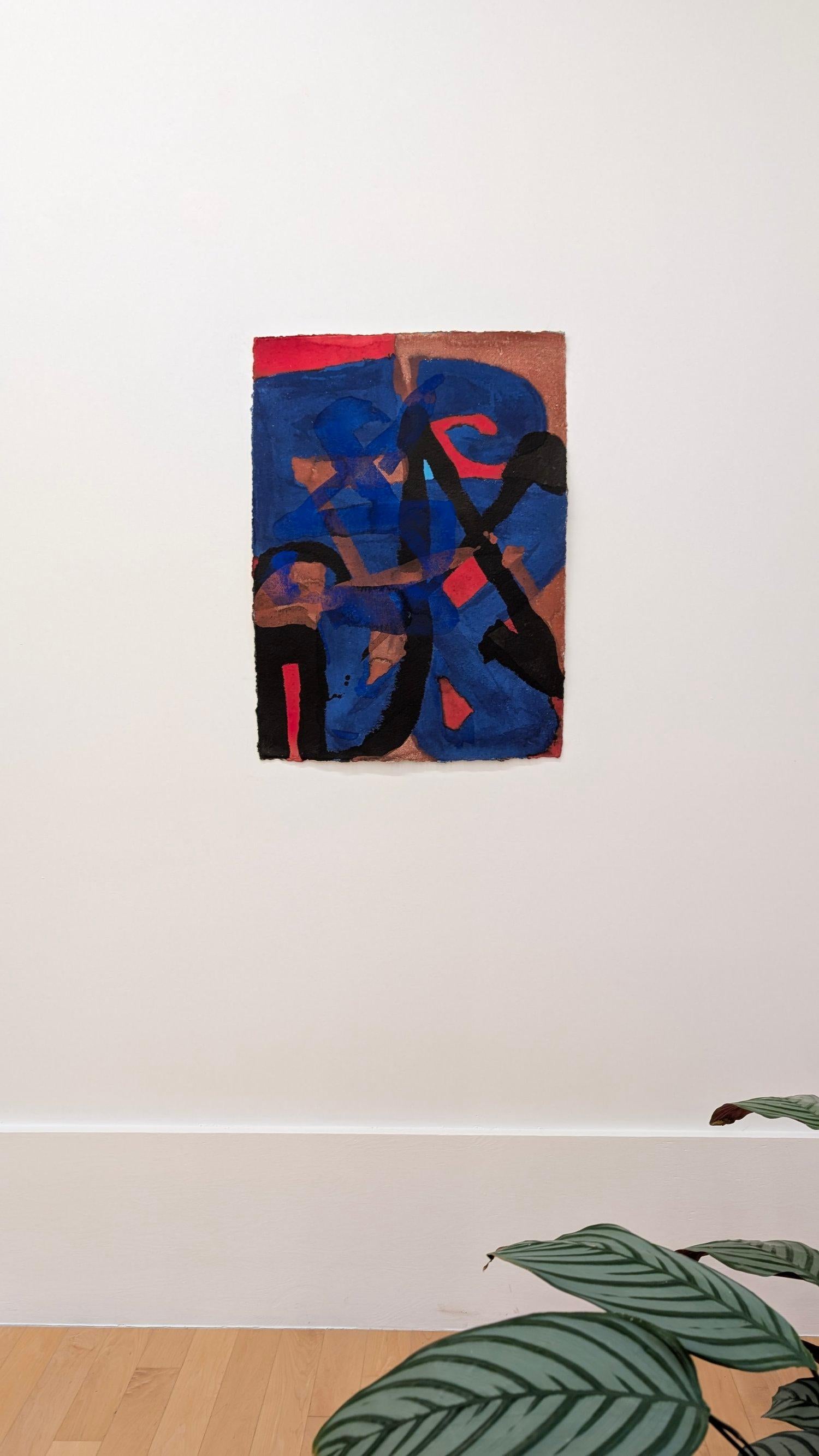 Magnetizing Seduction, Homage to Chogyam Trungpa Tulku IX - Beige Abstract Drawing by Bryan Mulvihill 