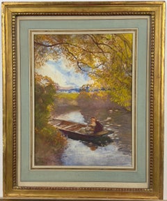 Gaston La Touche, La Barque, acquerello e gouache su carta