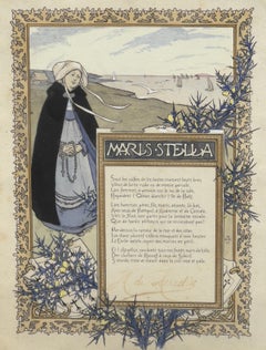 Adolphe Giraldon, Maris Stella, watercolor illustrating a poem by de Heredia