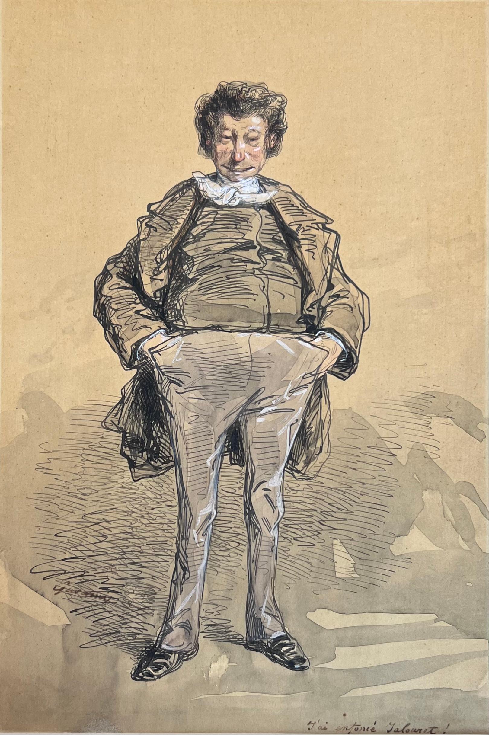 J'ai enfoncé Jalouret! - Art by Paul Gavarni (Guillaume Sulpice Chevalier)
