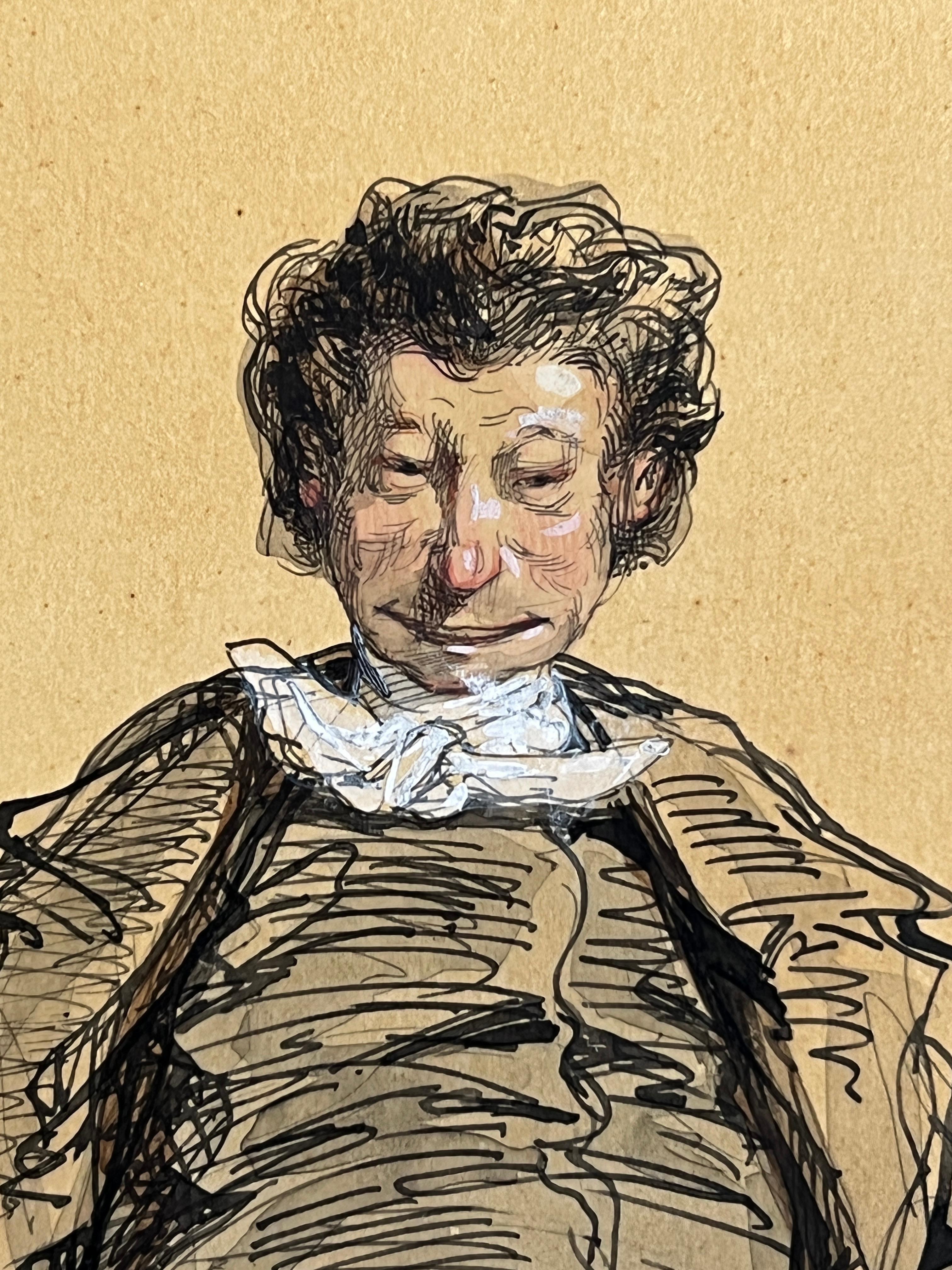 J'ai enfoncé Jalouret! - Romantic Art by Paul Gavarni (Guillaume Sulpice Chevalier)