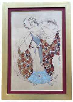 Léon BAKST (1866-1924), dancer with scarf