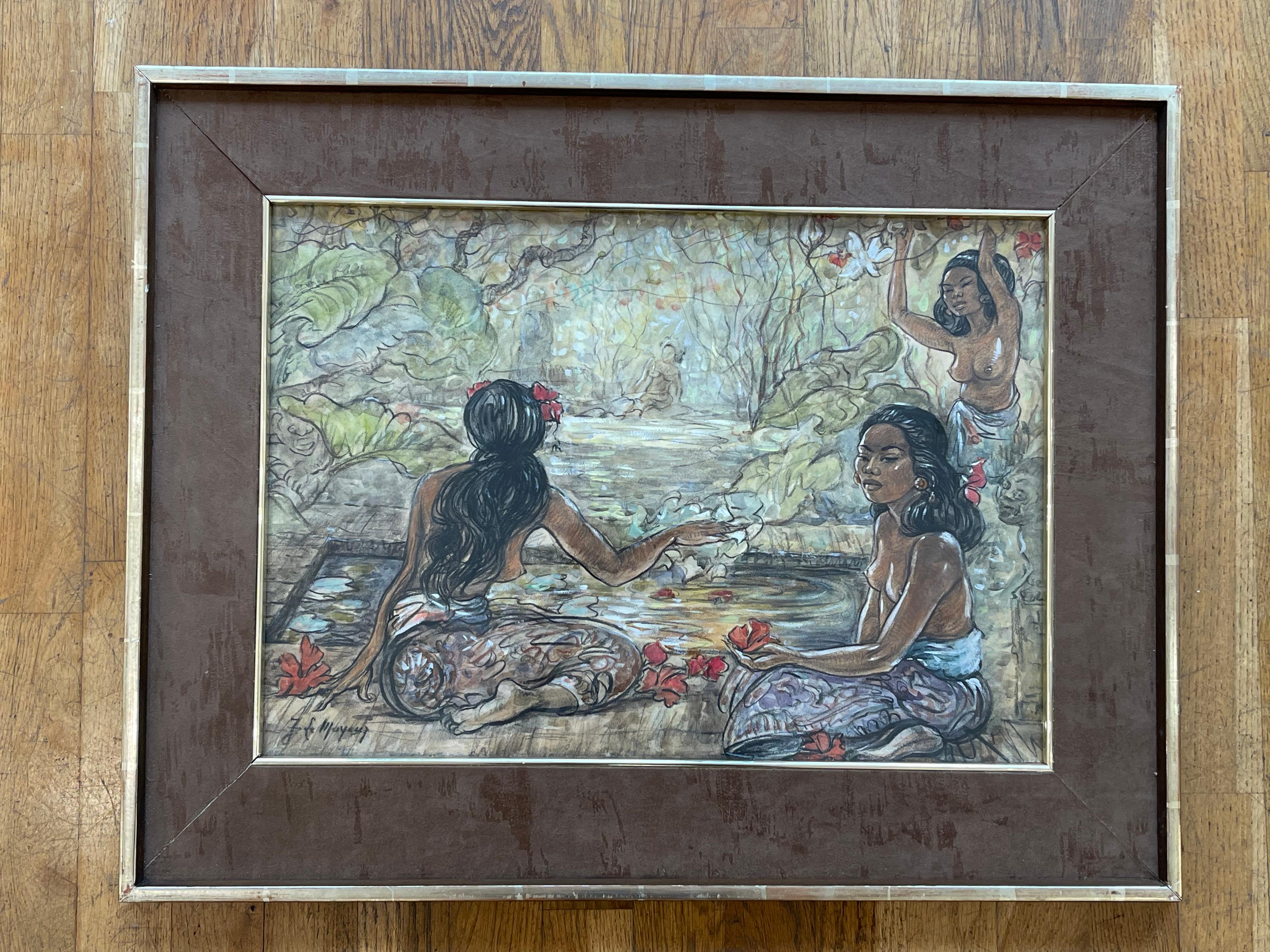 Jean LE MAYEUR DE MEPRES (1880-1958), donne a Bali - Art di Jean le Mayeur de Mepres