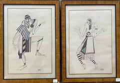 Peter Stepanovic GALADZEV (1900-1971), pair of drawings of dancers