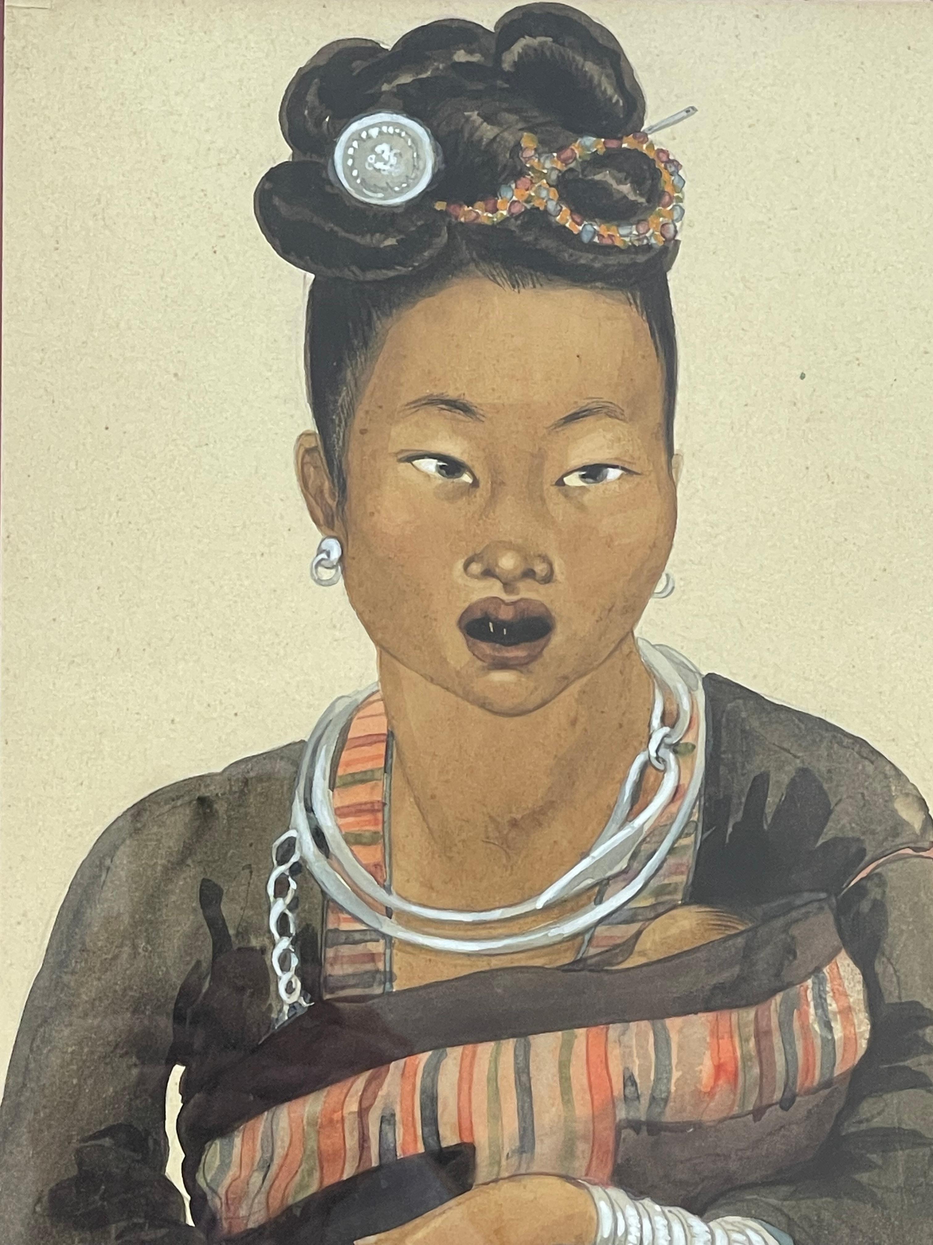 Léa LAFUGIE (1890-1972), watercolor of a 