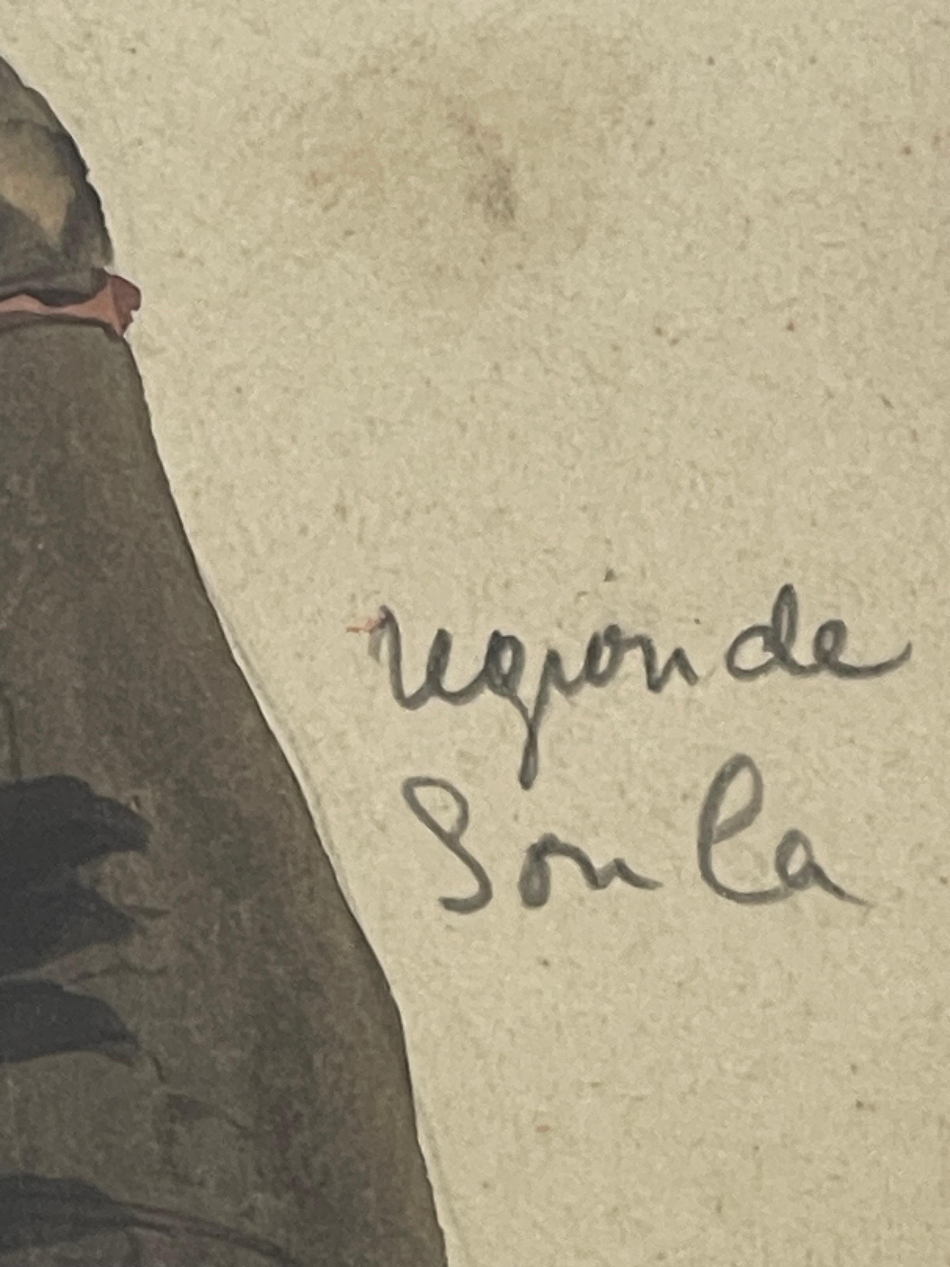 Léa LAFUGIE (1890-1972), watercolor of a 