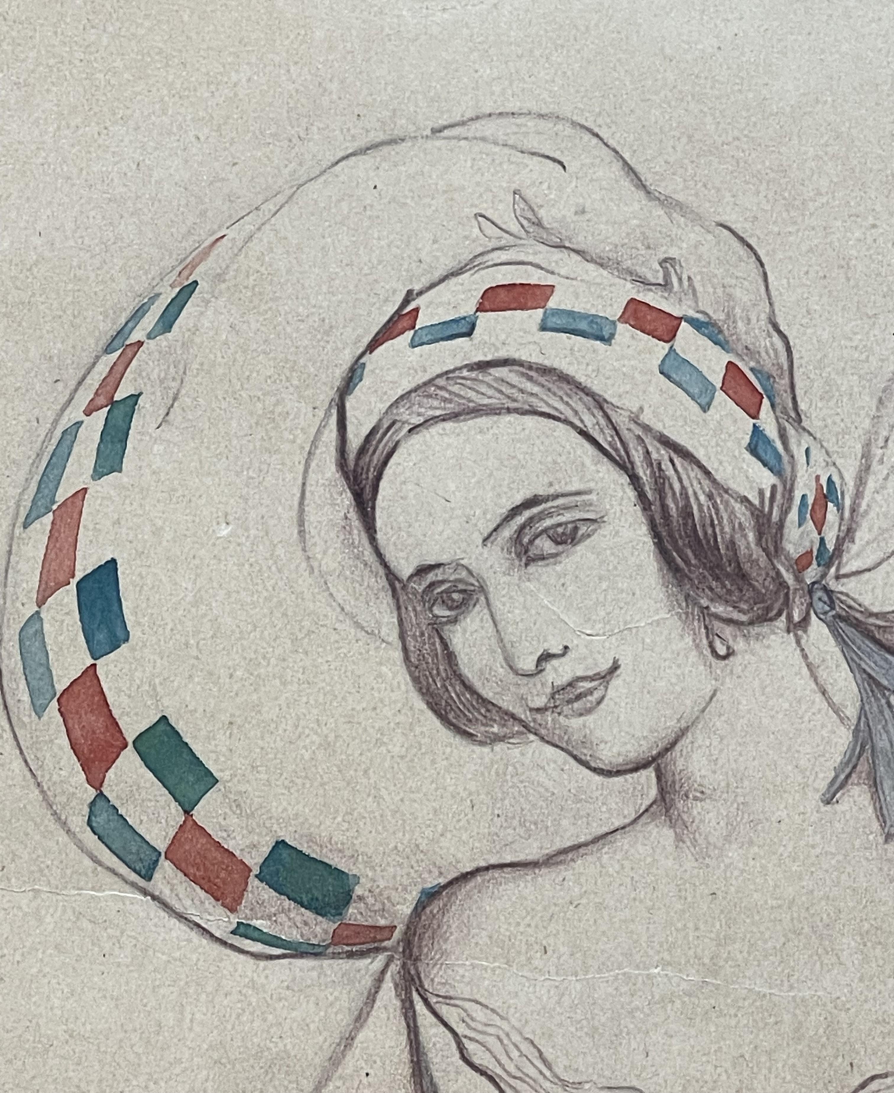 Léon BAKST (1866-1924), dancer with scarf - Art Nouveau Art by Léon Bakst