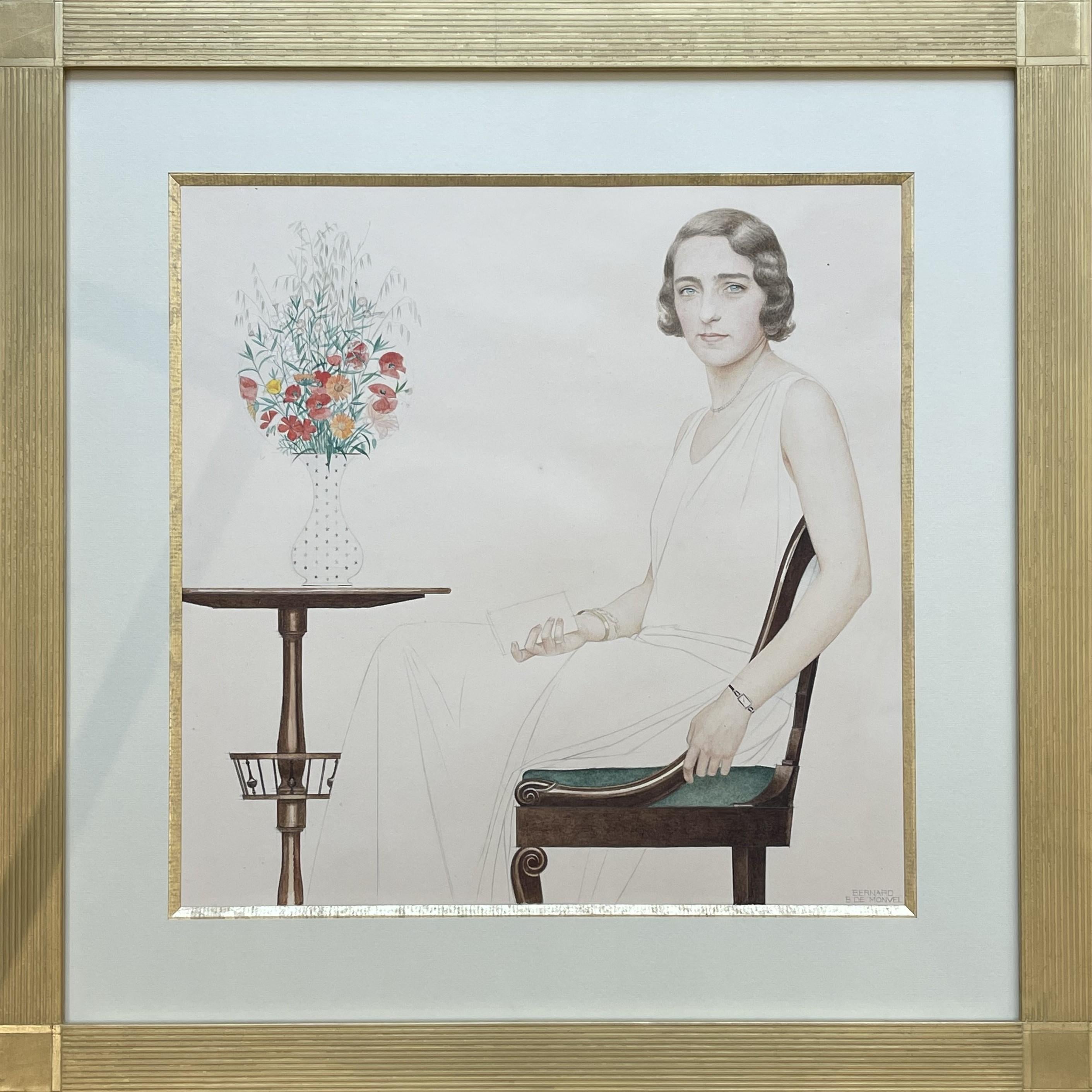 Bernard BOUTET DE MONVEL (1881 - 1949), « Portrait de Miss Lise Brissaud »