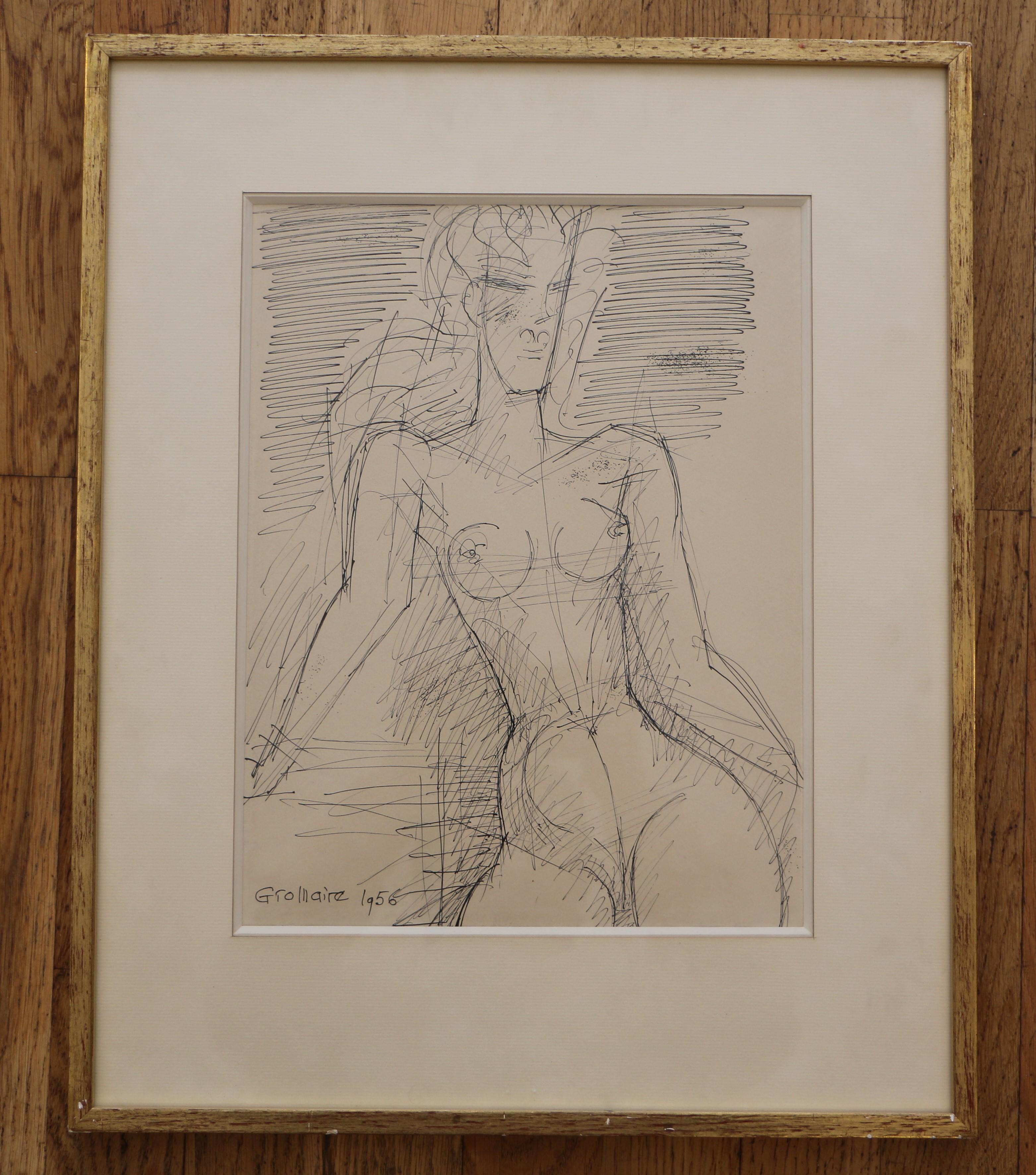 Marcel GROMAIRE (1892-1971), female nude - Art by Marcel Gromaire