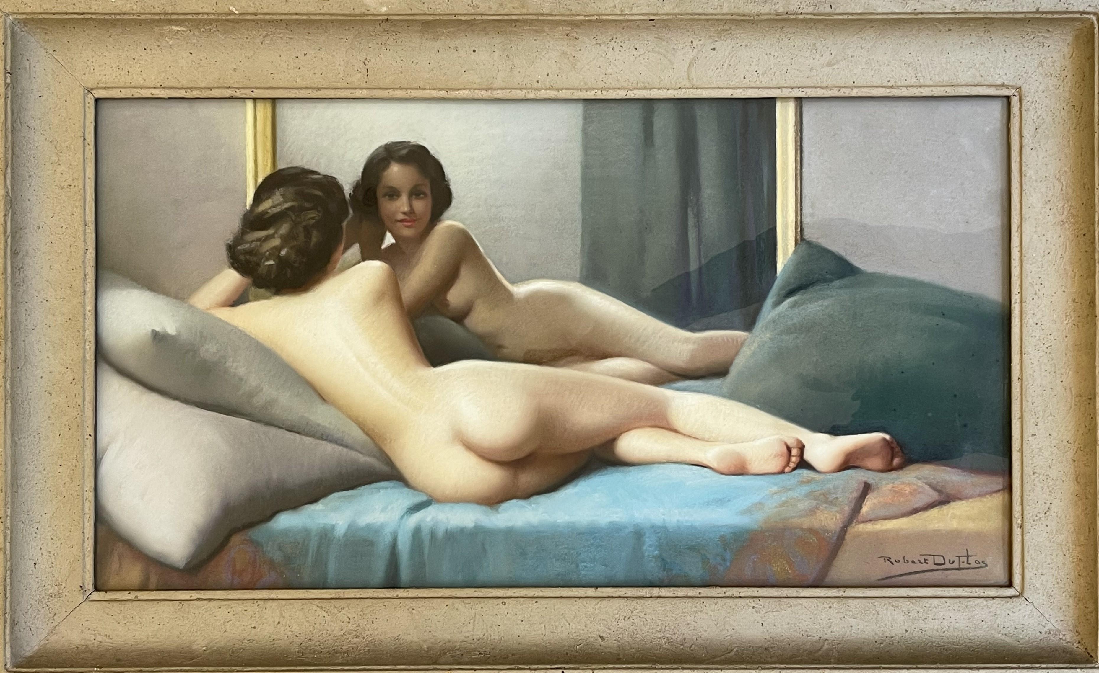 Robert Louis Raymond DUFLOS (1898–1929), "Nude by the Mirror" - Art by Robert Louis Raymond Duflos
