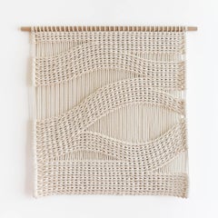 Tenture murale tissée, Tapisserie d'art en fibre, Art de la corde, CURRENT par TAMAR SAMPLONIUS