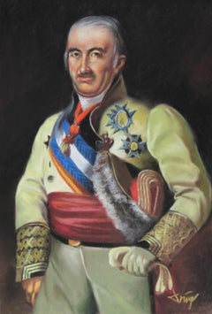 Retrato de un Militar - Dibujo a pastel